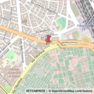 Mappa Via della Lega Lombarda, 52, 00162 Roma, Roma (Lazio)