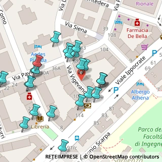Mappa Via Pavia, 00161 Roma RM, Italia (0.05417)