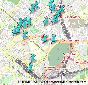 Mappa Via Pavia, 00161 Roma RM, Italia (1.1595)