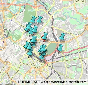 Mappa Via Pavia, 00161 Roma RM, Italia (1.4785)