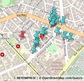 Mappa Via Pavia, 00161 Roma RM, Italia (0.2055)