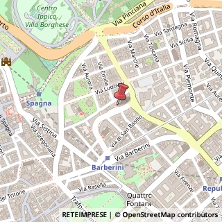 Mappa Via Vittorio Veneto, 44, 00187 Roma, Roma (Lazio)