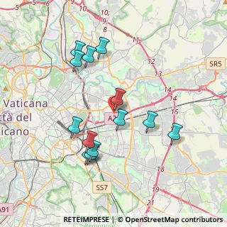 Mappa Via A. Bergamini, 00159 Roma RM, Italia (3.84385)