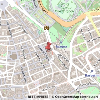 Mappa Piazza di Spagna, 29, 00187 Roma, Roma (Lazio)