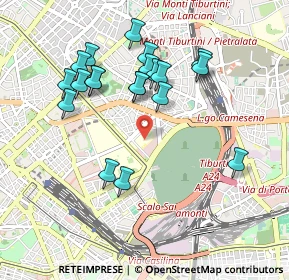 Mappa Via del Castro Laurenziano, 00161 Roma RM, Italia (0.974)