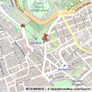 Mappa Via di Porta Pinciana, 1, 00187 Roma, Roma (Lazio)