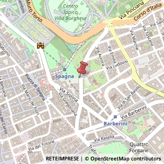Mappa Via Francesco Crispi,  19, 00187 Roma, Roma (Lazio)