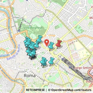 Mappa Via Lucullo, 00187 Roma RM, Italia (0.8725)