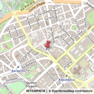 Mappa Via di San Nicola da Tolentino,  1, 00187 Roma, Roma (Lazio)
