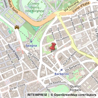 Mappa Via degli Artisti, 41, 00187 Roma, Roma (Lazio)