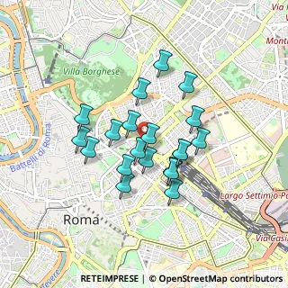 Mappa Via Vittorio Emanuele Orlando, 00185 Roma RM, Italia (0.7345)