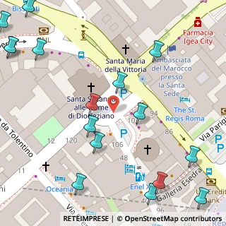 Mappa Piazza di S. Bernardo, 00185 Roma RM, Italia (0.1115)
