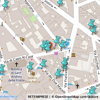 Mappa Via Capo le Case, 00185 Roma RM, Italia (0.103)