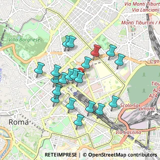Mappa Via Vittorio Bachelet, 00185 Roma RM, Italia (0.849)