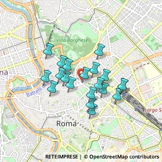 Mappa Via dei Cappuccini, 00187 Roma RM, Italia (0.7615)