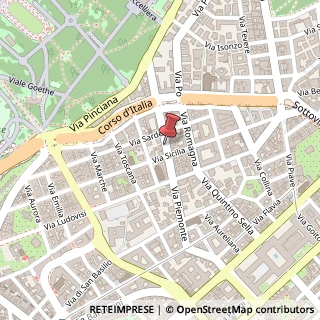 Mappa Via Piemonte,  107, 00187 Roma, Roma (Lazio)