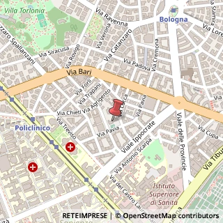 Mappa Via Pavia, 23, 00161 Roma, Roma (Lazio)