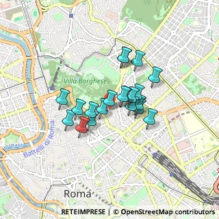 Mappa Via Toscana, 00185 Roma RM, Italia (0.6365)