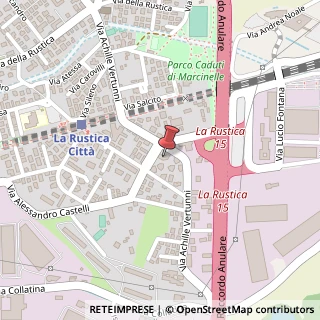 Mappa Via Achille Vertunni, 97, 00155 Roma, Roma (Lazio)