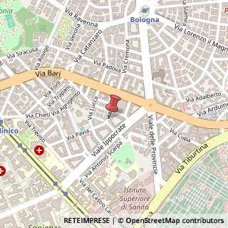 Mappa Via Pavia, 114, 00161 Roma, Roma (Lazio)