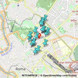 Mappa Via Puglie, 00187 Roma RM, Italia (0.6055)