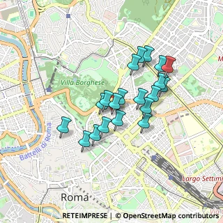 Mappa Via Sardegna, 00187 Roma RM, Italia (0.7395)