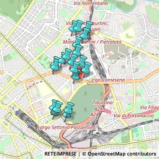 Mappa Via Teodolinda, 00162 Roma RM, Italia (0.8265)