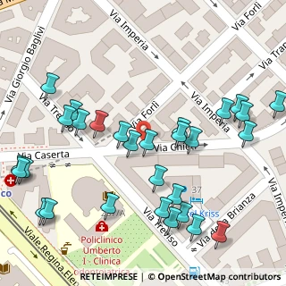 Mappa Via Chieti, 00161 Roma RM, Italia (0.07586)