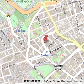 Mappa Via Vittorio Veneto, 13, 00187 Roma, Roma (Lazio)