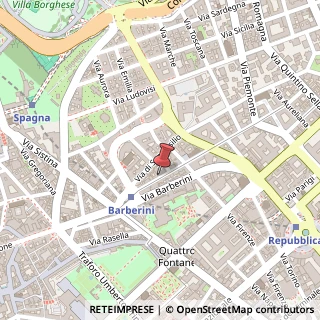Mappa Via di San Nicola da Tolentino, 53, 00187 Roma, Roma (Lazio)