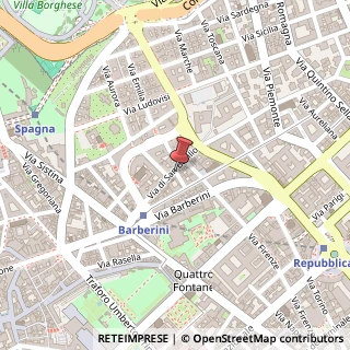 Mappa Via del Basilico,  7, 00187 Roma, Roma (Lazio)