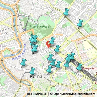 Mappa Via del Basilico, 00187 Roma RM, Italia (1.0585)