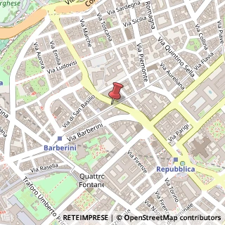 Mappa Via Leonida Bissolati, 44, 00187 Roma, Roma (Lazio)