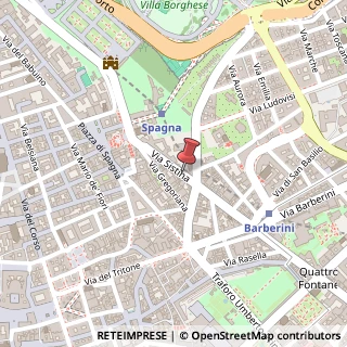 Mappa Via Sistina, 48, 00186 Roma, Roma (Lazio)