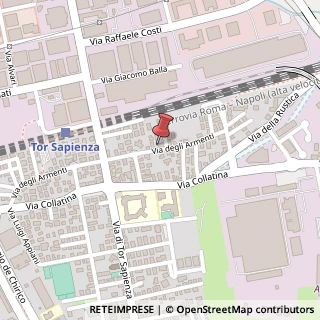 Mappa Via degli Armenti, 89/A, 00155 Roma, Roma (Lazio)