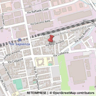 Mappa Via degli Armenti,  93, 00155 Roma, Roma (Lazio)