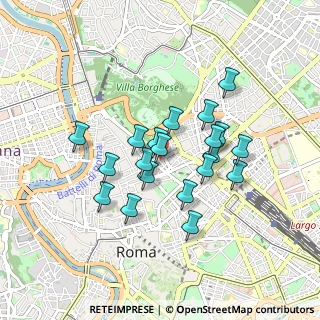 Mappa Via Mantova, 00187 Roma RM, Italia (0.7595)