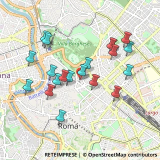 Mappa Via degli Artisti, 00187 Roma RM, Italia (1.0235)