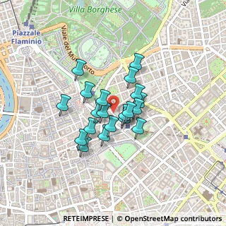 Mappa Via degli Artisti, 00187 Roma RM, Italia (0.3105)