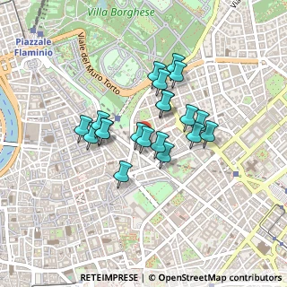 Mappa Via degli Artisti, 00187 Roma RM, Italia (0.349)