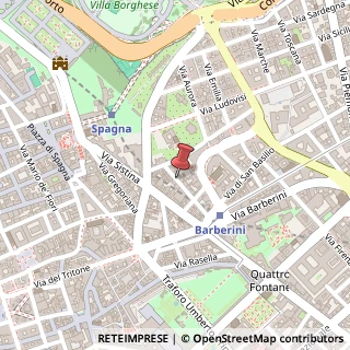 Mappa Via della Purificazione,  71, 00187 Roma, Roma (Lazio)