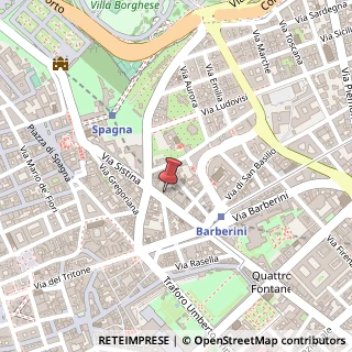 Mappa Via Sistina, 121, 00187 Roma, Roma (Lazio)