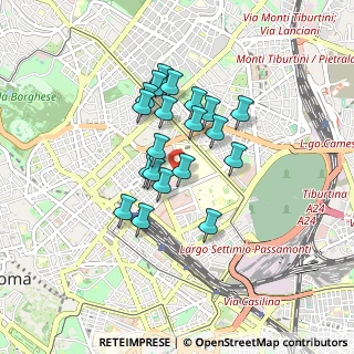 Mappa Via Osoppo, 00185 Roma RM, Italia (0.7035)