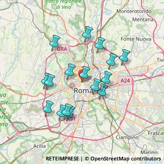 Mappa Piazza Bucarest, 00187 Roma RM, Italia (7.24063)