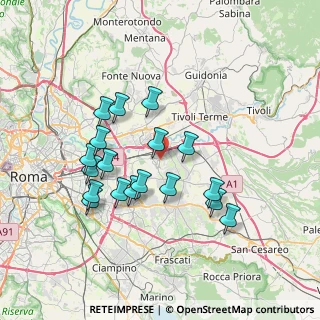 Mappa Via Nicola Saliola, 00132 Roma RM, Italia (7.12611)