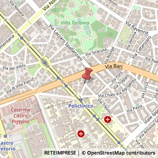 Mappa Via Giorgio Baglivi, 8, 00161 Roma, Roma (Lazio)