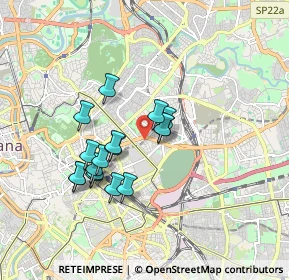 Mappa Via Forlì, 00100 Roma RM, Italia (1.54353)