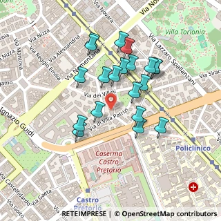 Mappa Via di Villa Patrizi, 00161 Roma RM, Italia (0.2105)