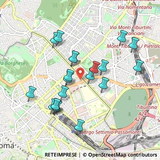 Mappa Via Andrea Cesalpino, 00161 Roma RM, Italia (0.9895)