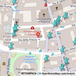 Mappa Via Antonio Canova, 00186 Roma RM, Italia (0.1205)